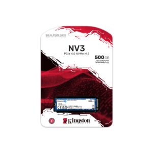Kingston NV3 500GB PCIe 4.0 NVMe M.2 SSD i detailpakke – høj ydeevne og kompakt lagringsløsning