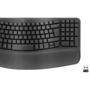 Logitech Ergo Series Wave Keys for Business - Tastatur - trådløs - Bluetooth 5.1 LE - QWERTY - grafit