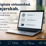 Illustration af digitalt ejerskab med eget domæne, egen mail, egne data og mulighed for frit at skifte udbyder.