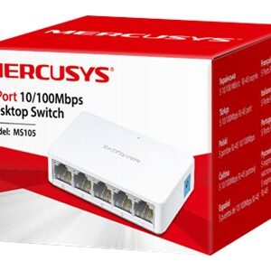 Mercusys MS105 5-port Fast Ethernet netværksswitch